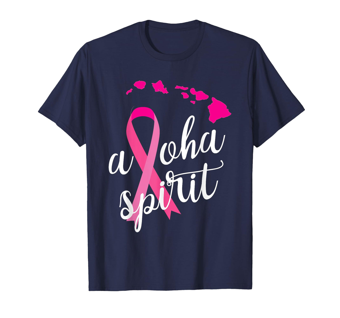 Aloha Spirit Breast Cancer Awareness Hawaii islands T-Shirt