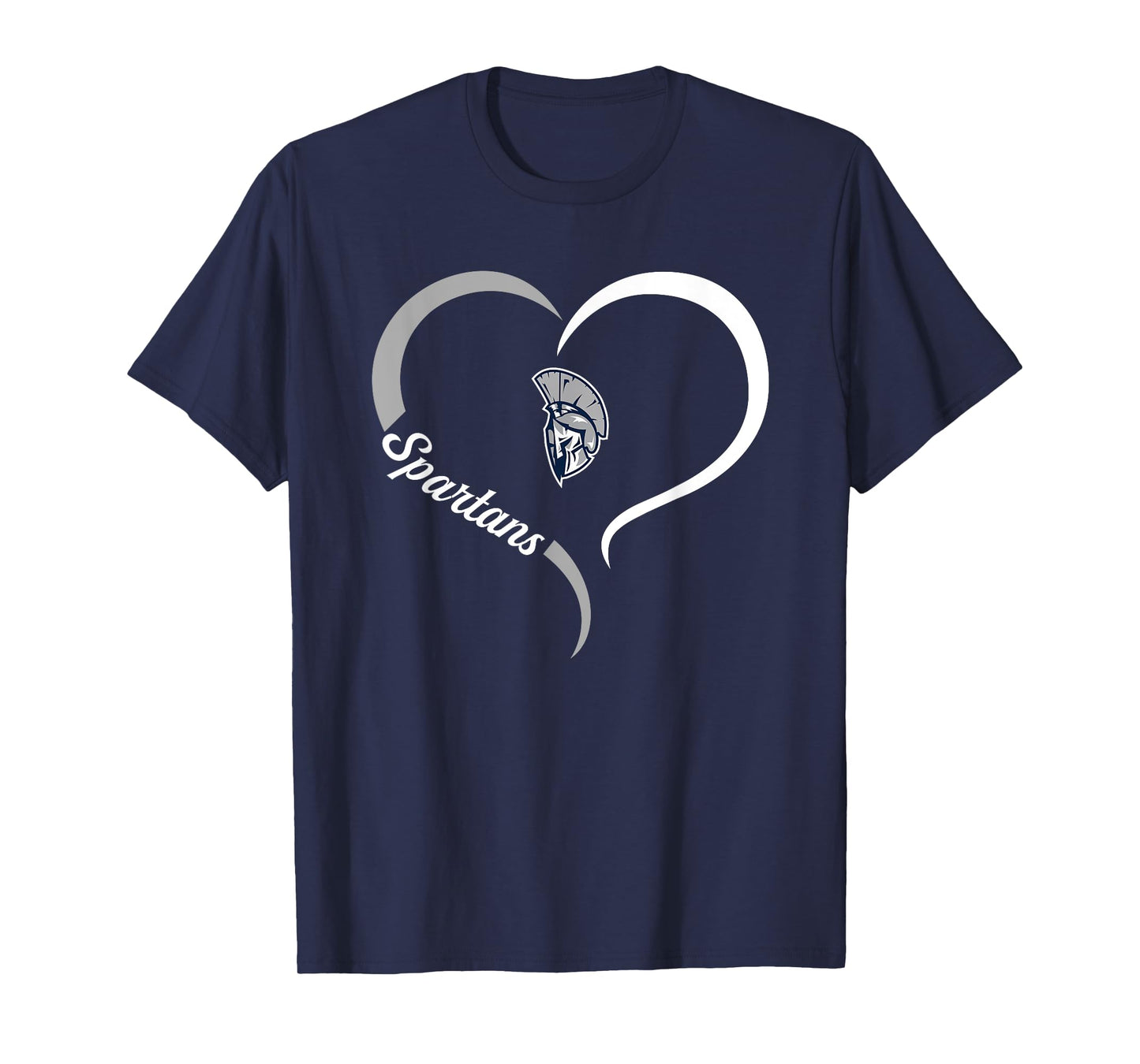 West Hall Spartans Logo Half Heart Slogan HS T-Shirt