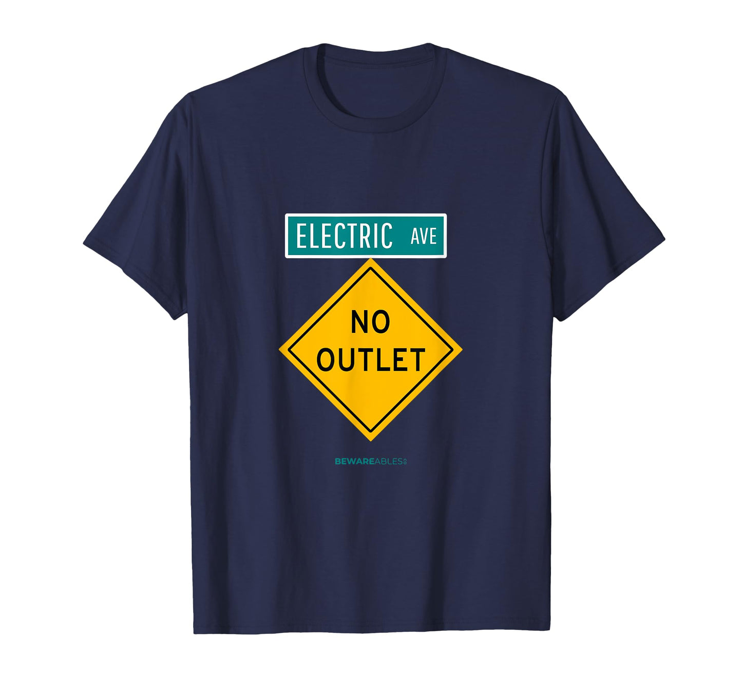 No outlet on an Avenue called Electric for EVs Funny T-Shirt