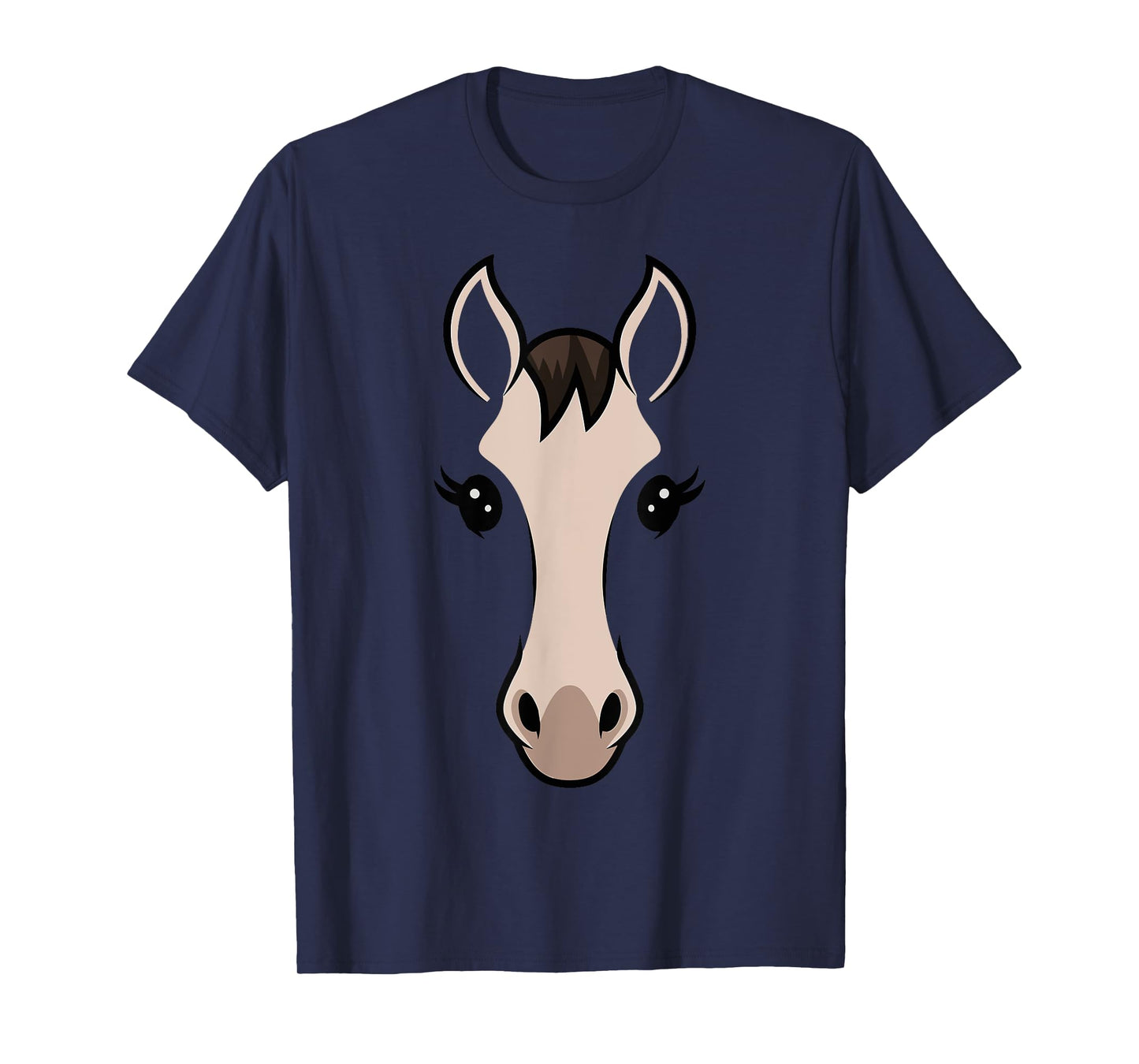 Horse Face Tshirt Costume Kids Women Cute Halloween Themed T-Shirt