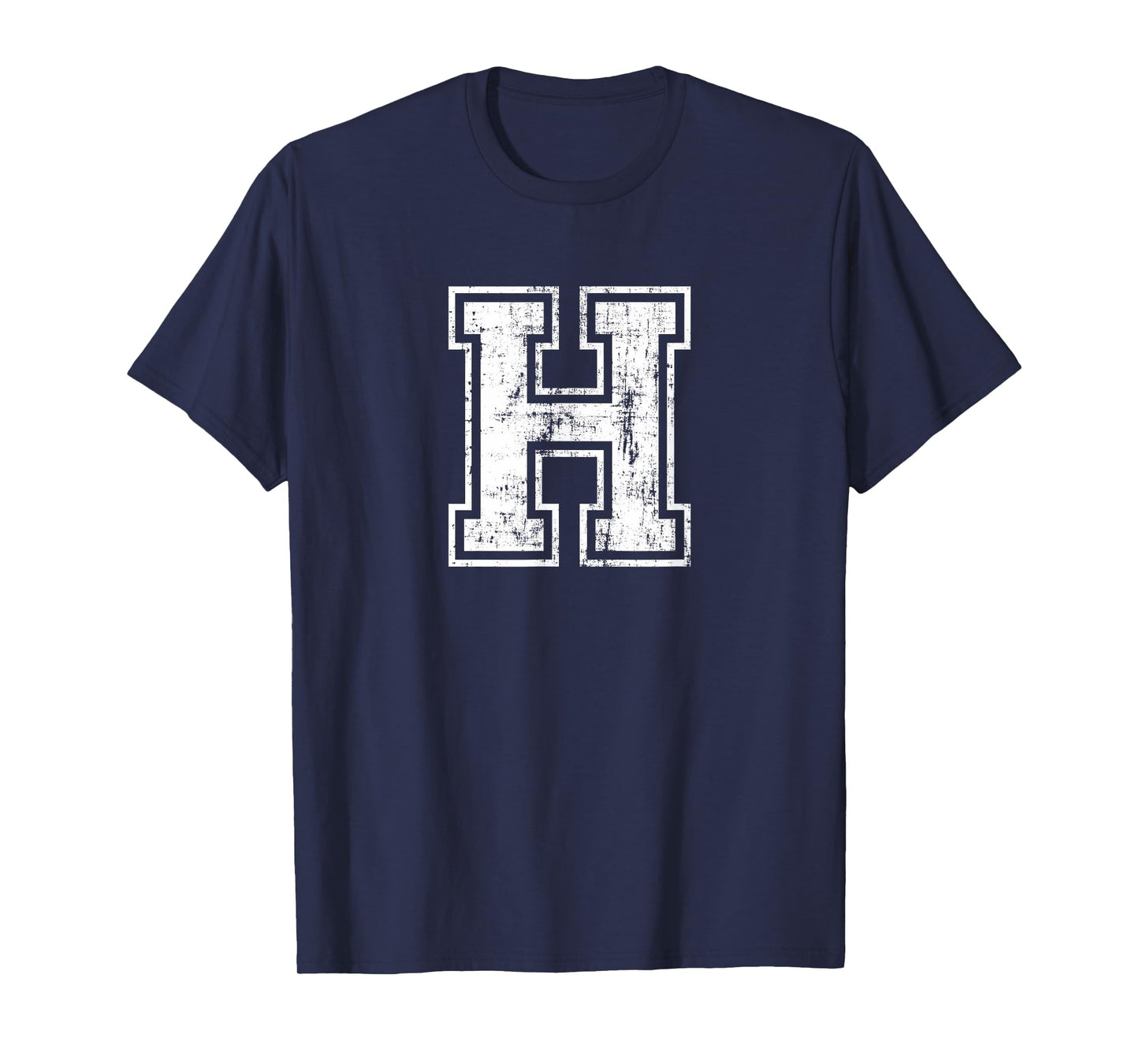 Letter H Uppercase Alphabet Initial School College Varsity T-Shirt