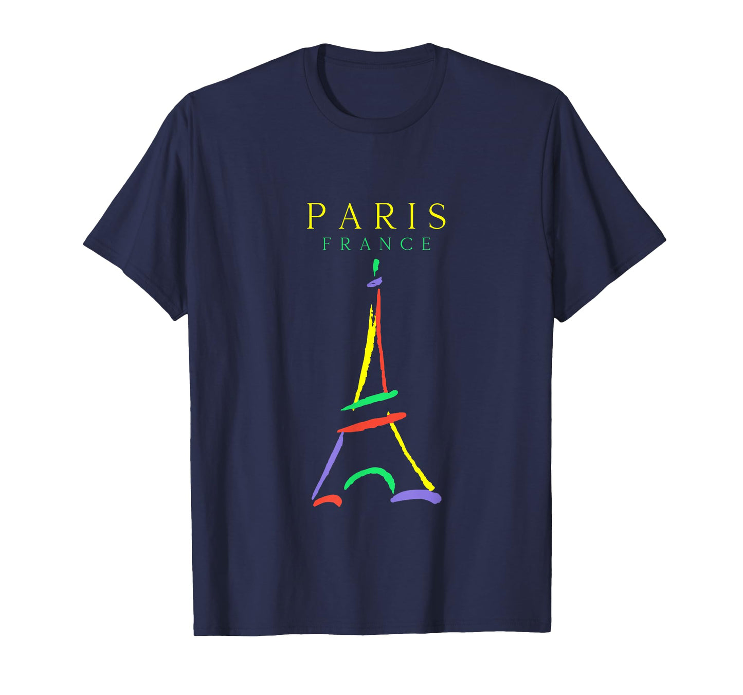 Paris France Eiffel Tower Art 90s Style T-Shirt