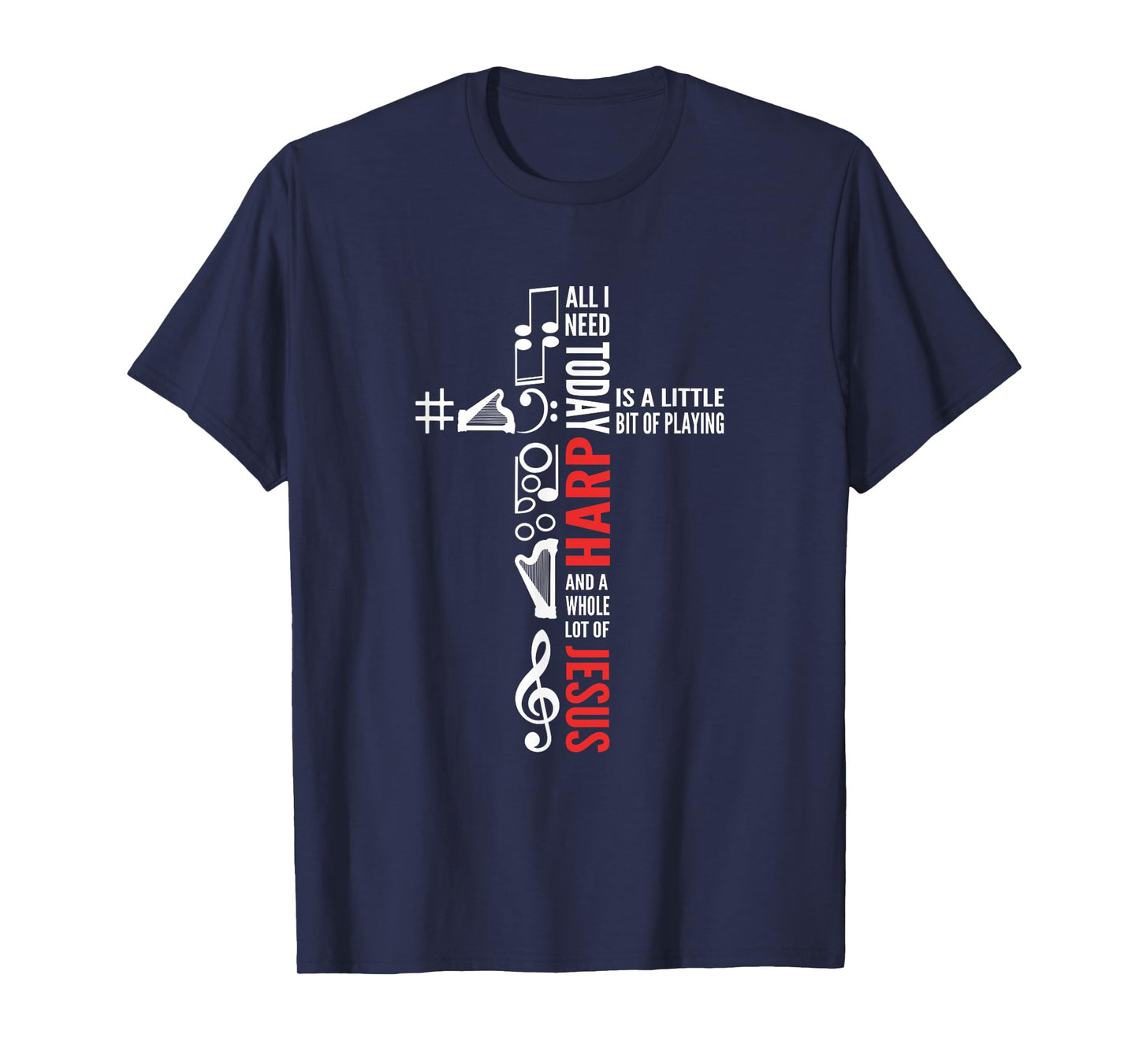 Jesus And Harp. Harp Girl. Harpist. Harp Player T-Shirt