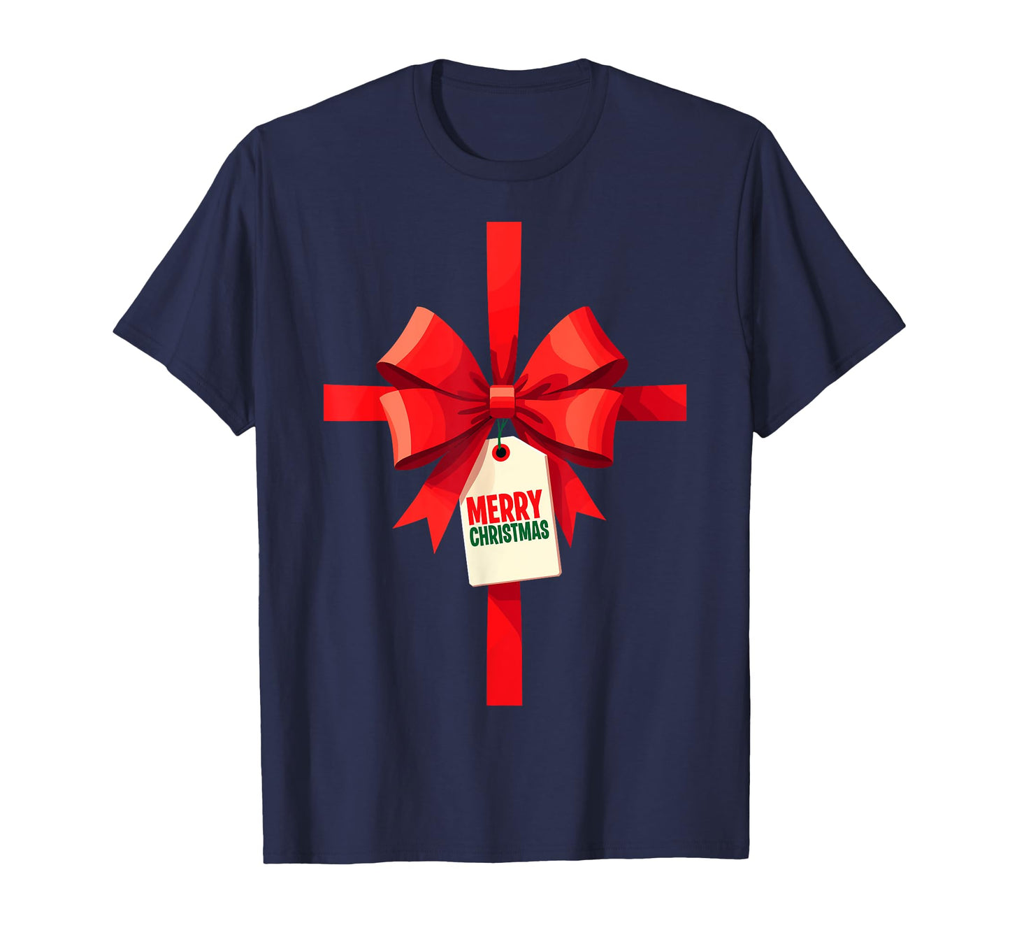 Funny Christmas Bow Xmas Present Costume Merry Christmas T-Shirt