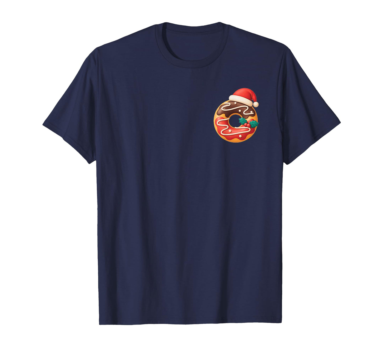 Teacher School Spirit Donut Christmas December Santa T-Shirt