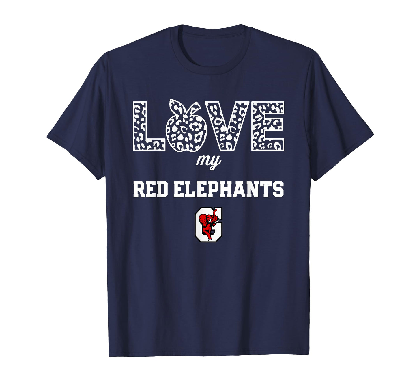 Gainesville Red Elephants Logo Love My Team HS T-Shirt