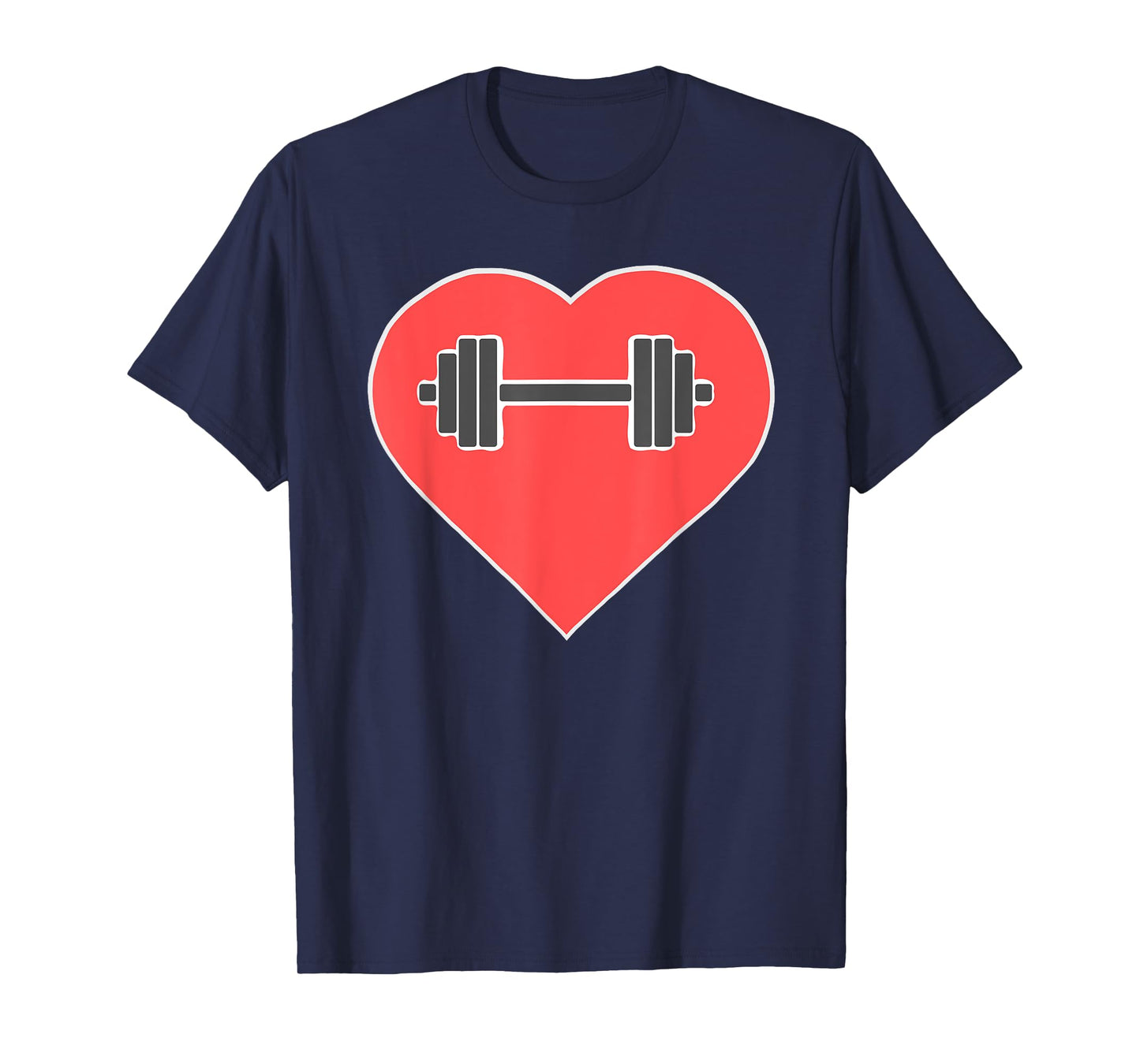 Barbell Weights Heart Love Fitness Shirt