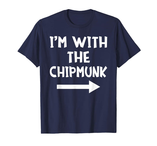 I'm With The Chipmunk Matching Couple Halloween Costume T-Shirt
