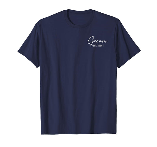 Groom Est. 2025 Matching Getting Ready Bride Groom Wedding T-Shirt