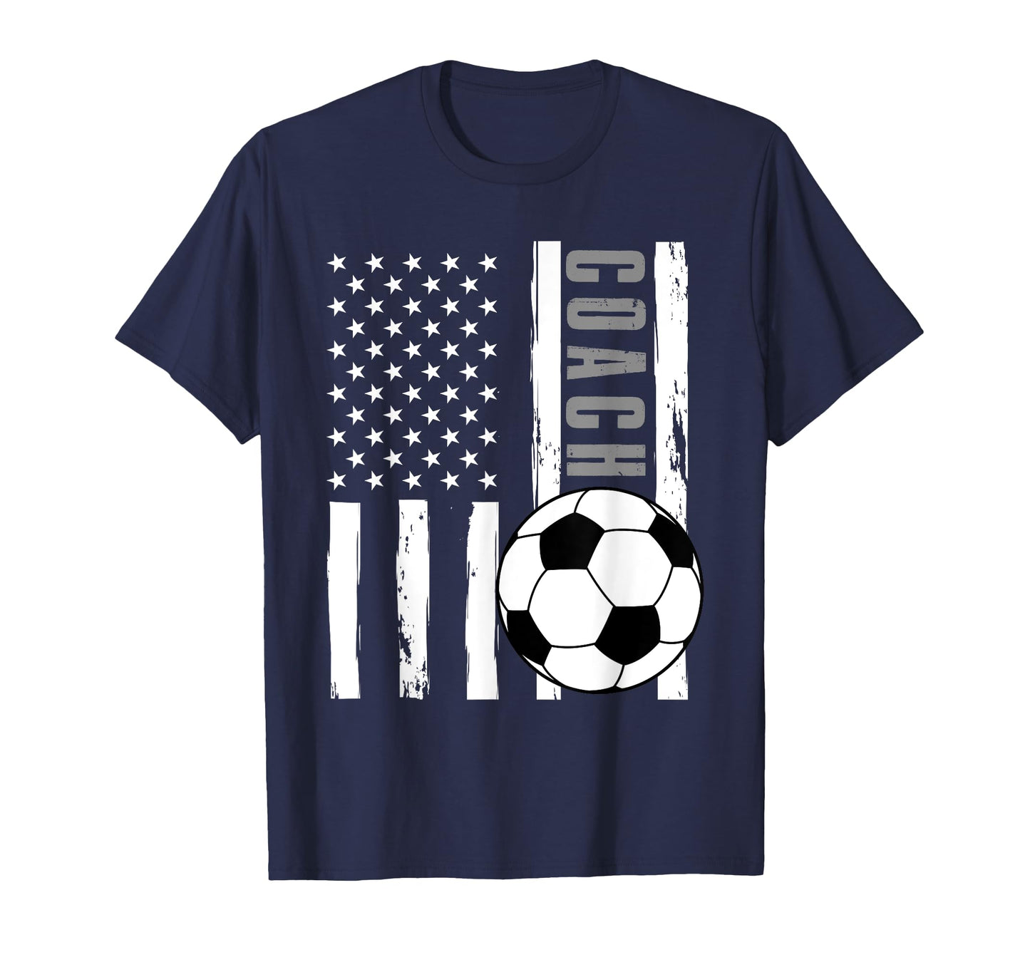 USA Flag Soccer Coach Funny Soccer Trainer American Outfit T-Shirt