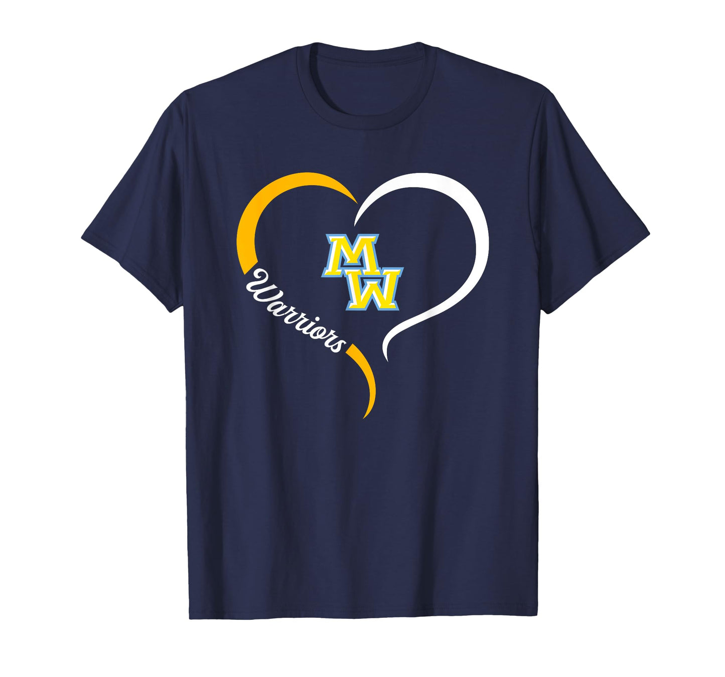 Maine West Warriors Logo Half Heart Slogan HS T-Shirt