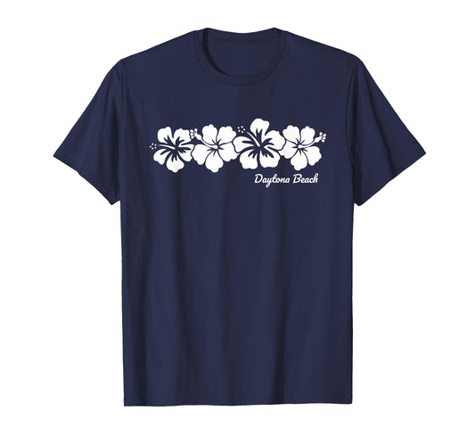 Daytona Beach Florida Hibiscus Flower Souvenir Mens Womens T-Shirt