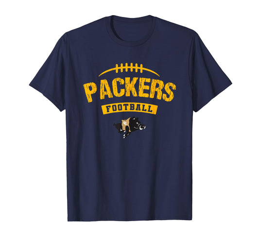 Colquitt County Packers Logo Football Distressed HS T-Shirt