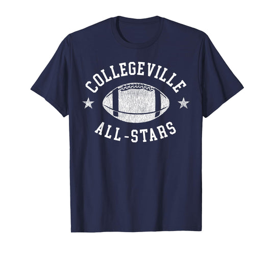 Collegeville Vintage All-Stars Football Retro 80s T-Shirt