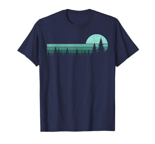 Trees Wildlife Nature Vintage Forest Pine Trees Men Women T-Shirt