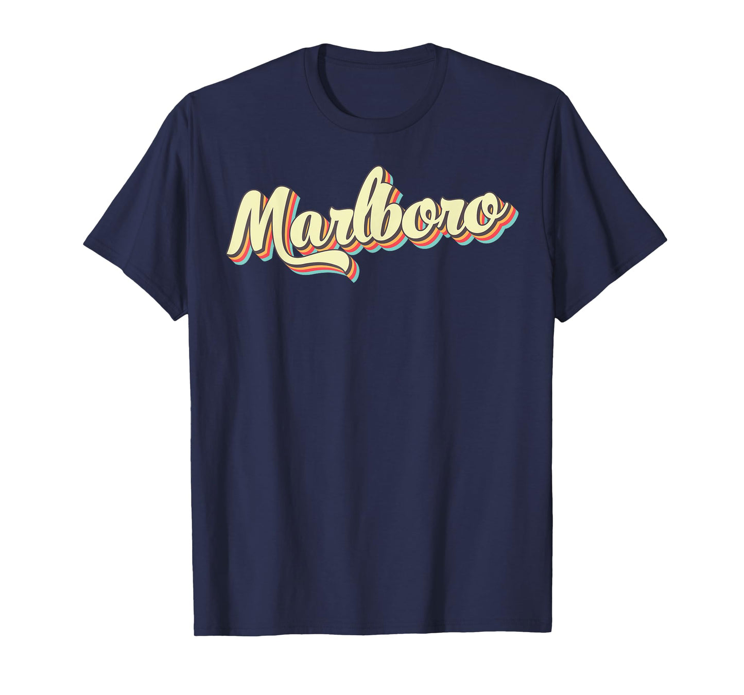 Marlboro TShirt Retro Art Baseball Font Vintage T-Shirt