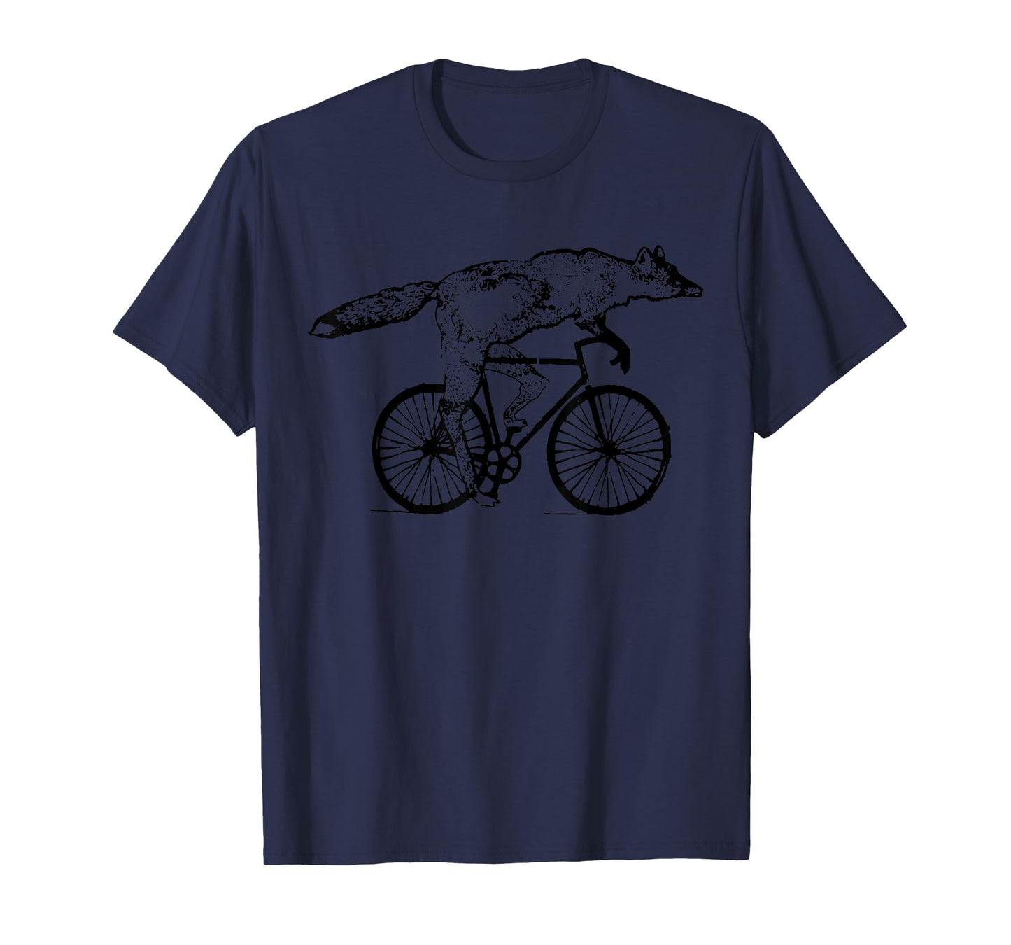 Fox Riding Bicycle Vintage Cycling Biking Fox Biker T-Shirt
