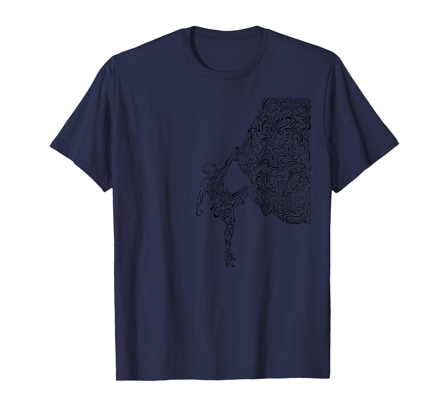 Bouldering Rock Climber Nature Sport Drawing Climbing T-Shirt
