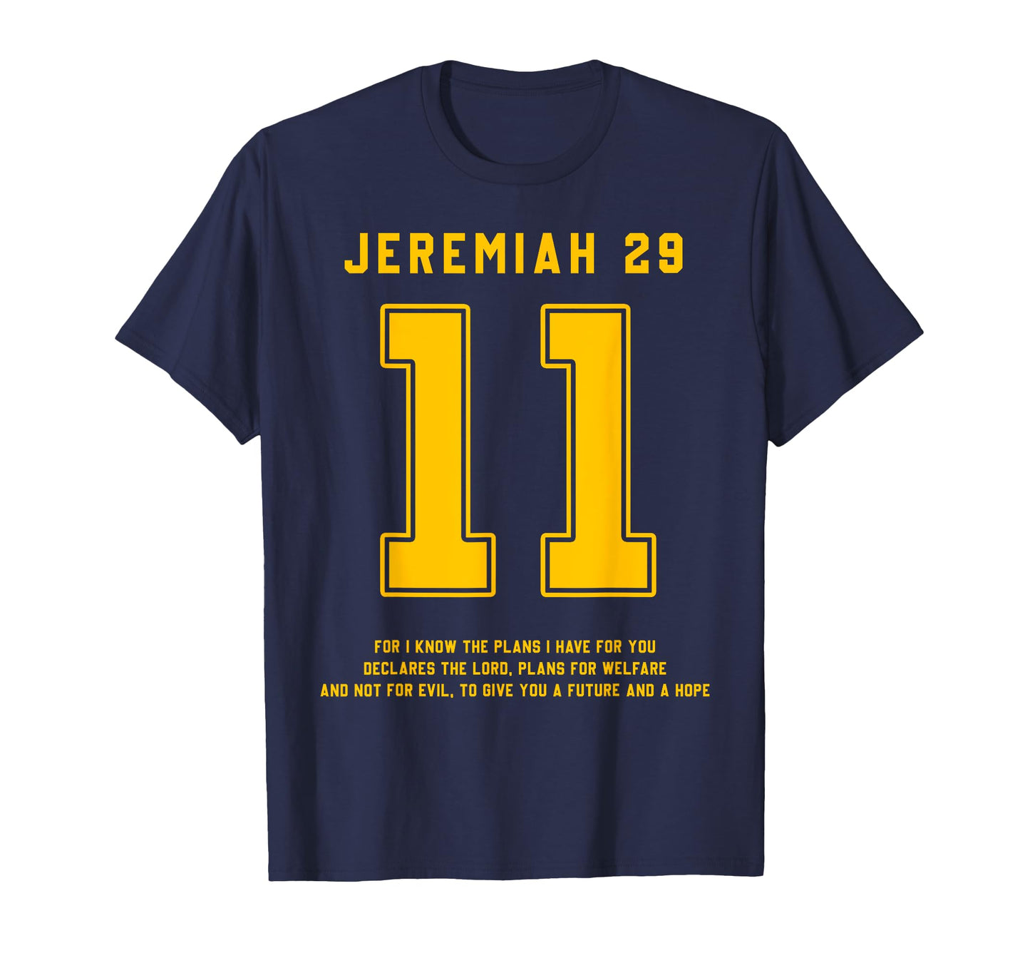Jeremiah 29:11 Bible Verse Team Sports Jersey Christian T-Shirt