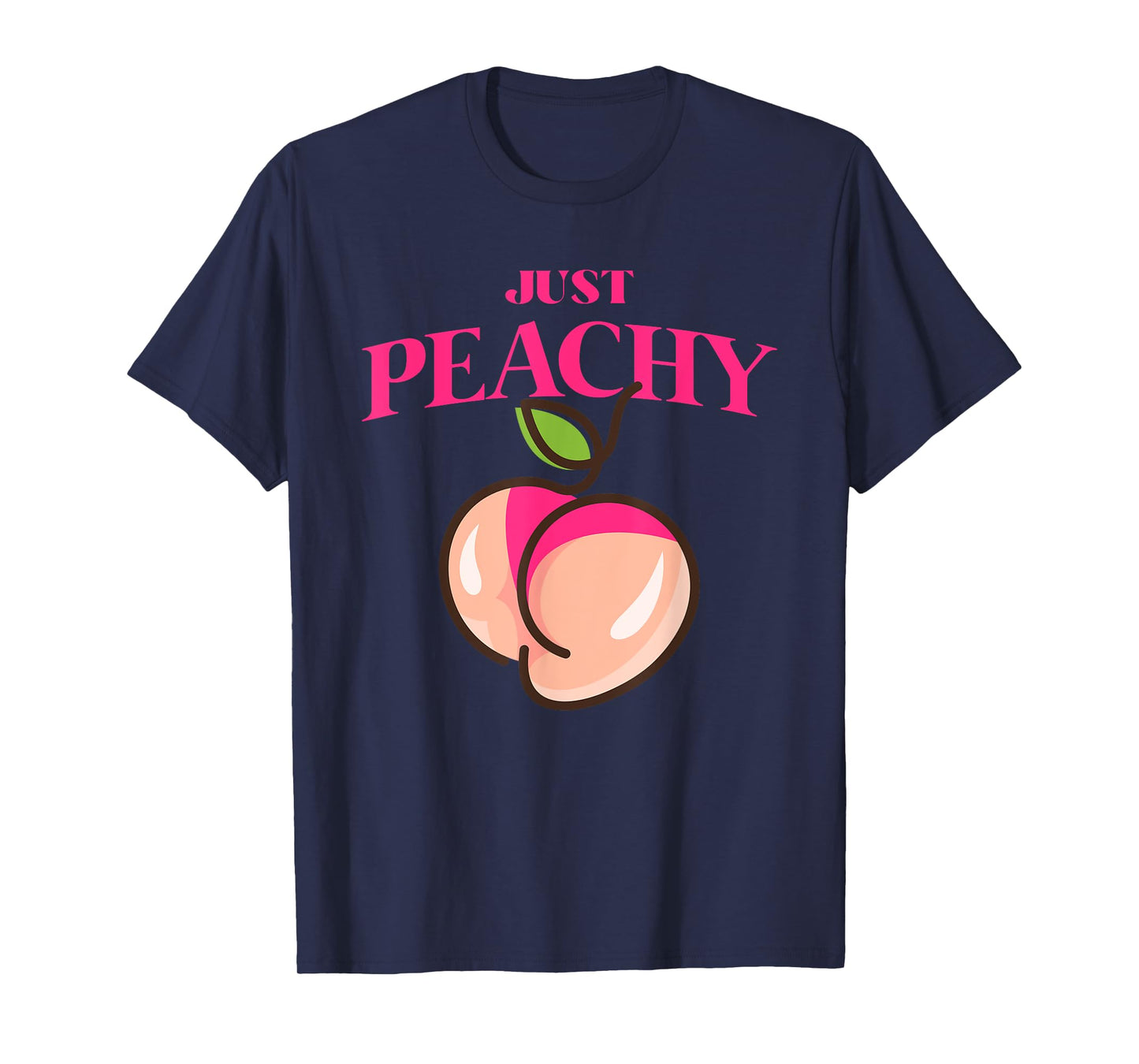 Cool Summer Fruit Retro Just Peachy & keep it Peachy Graphic T-Shirt