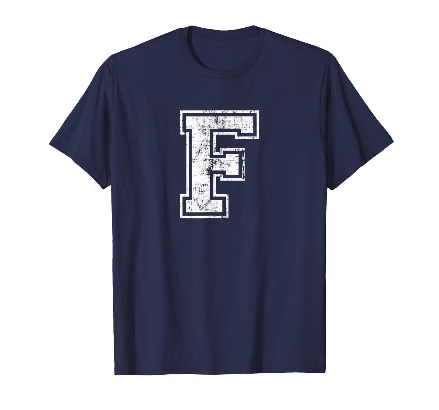 Letter F Uppercase Alphabet Initial School College Varsity T-Shirt