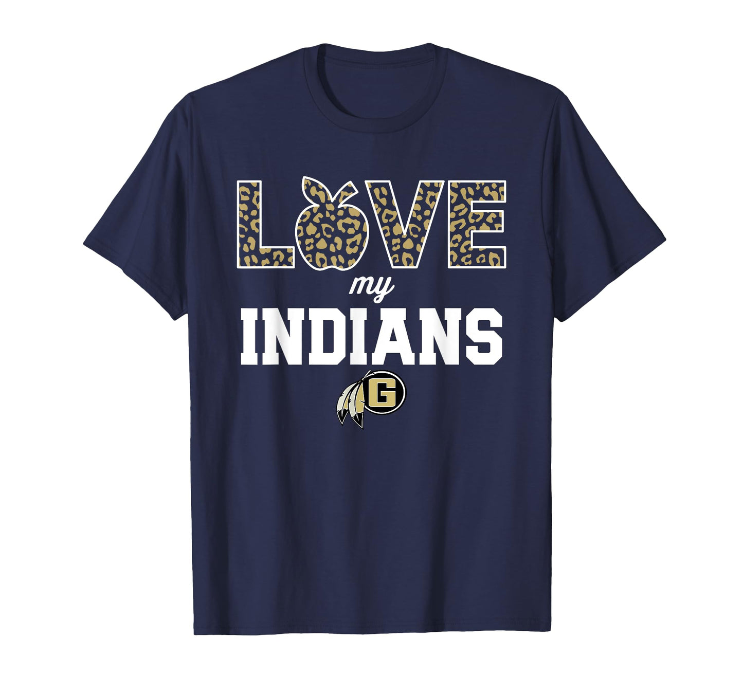 Gaffney Indians Logo Love My Team HS T-Shirt