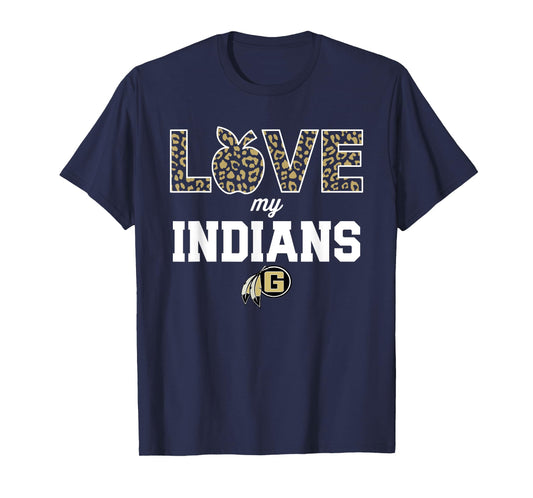 Gaffney Indians Logo Love My Team HS T-Shirt