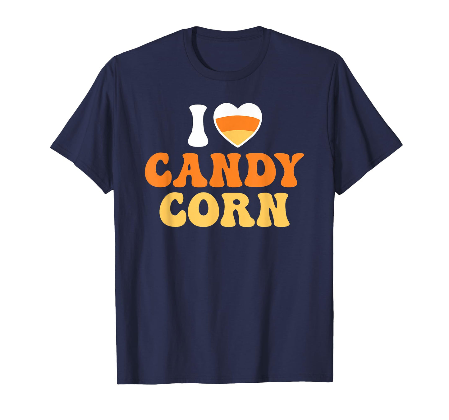 I Love Candy Corn Heart Funny Halloween T-Shirt