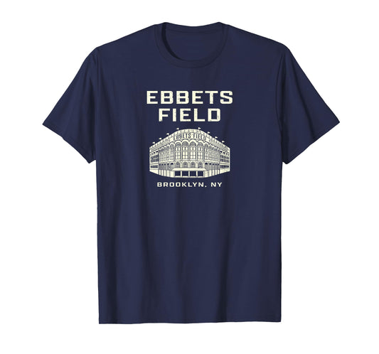 Old School Baseball Ebbets Field Brooklyn NY Retro Stadium T-Shirt