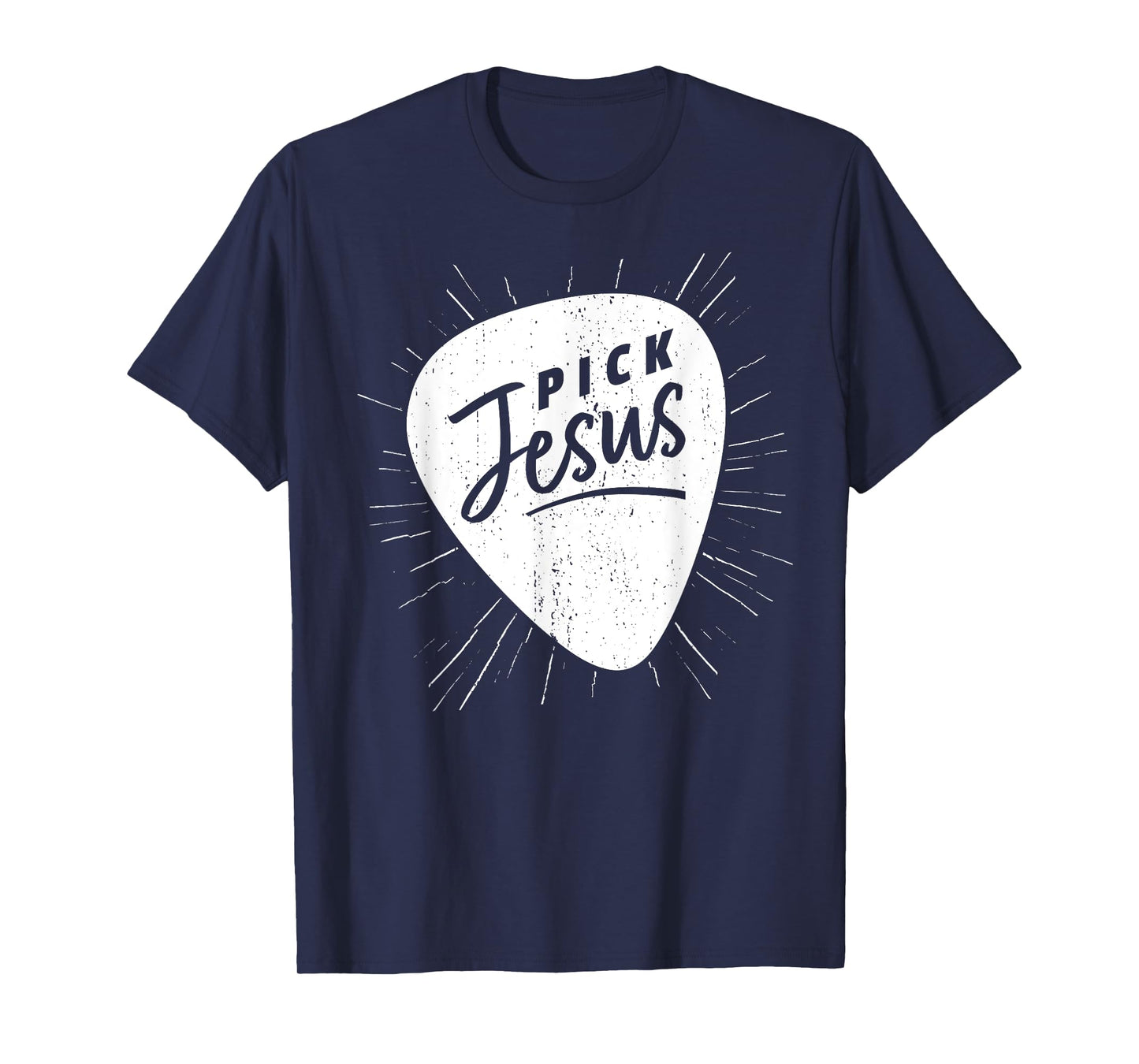 Christian Guitarist Pick Jesus Guitar Player Church Guitar T-Shirt