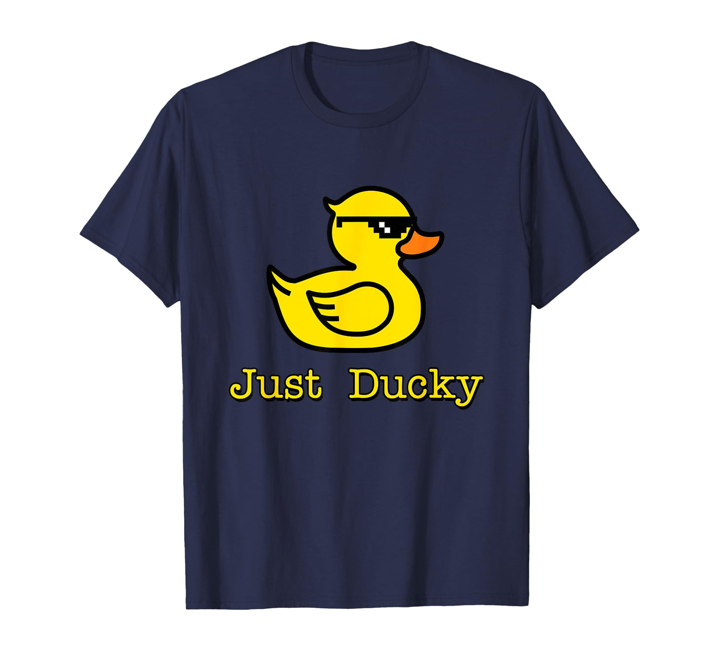 Just Ducky Funny Rubber Yellow Duck Childish Graphic Design T-Shirt