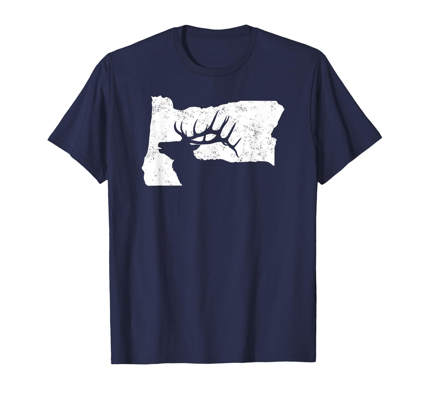 Oregon Elk Hunting Shirt - Bull Elk State Shape T-Shirt