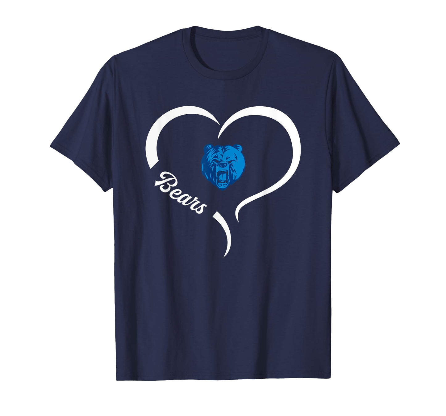 Sylvan Hills Bears Logo Half Heart Slogan HS T-Shirt