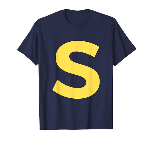 Letter S Funny Group Matching Halloween Costume T-Shirt