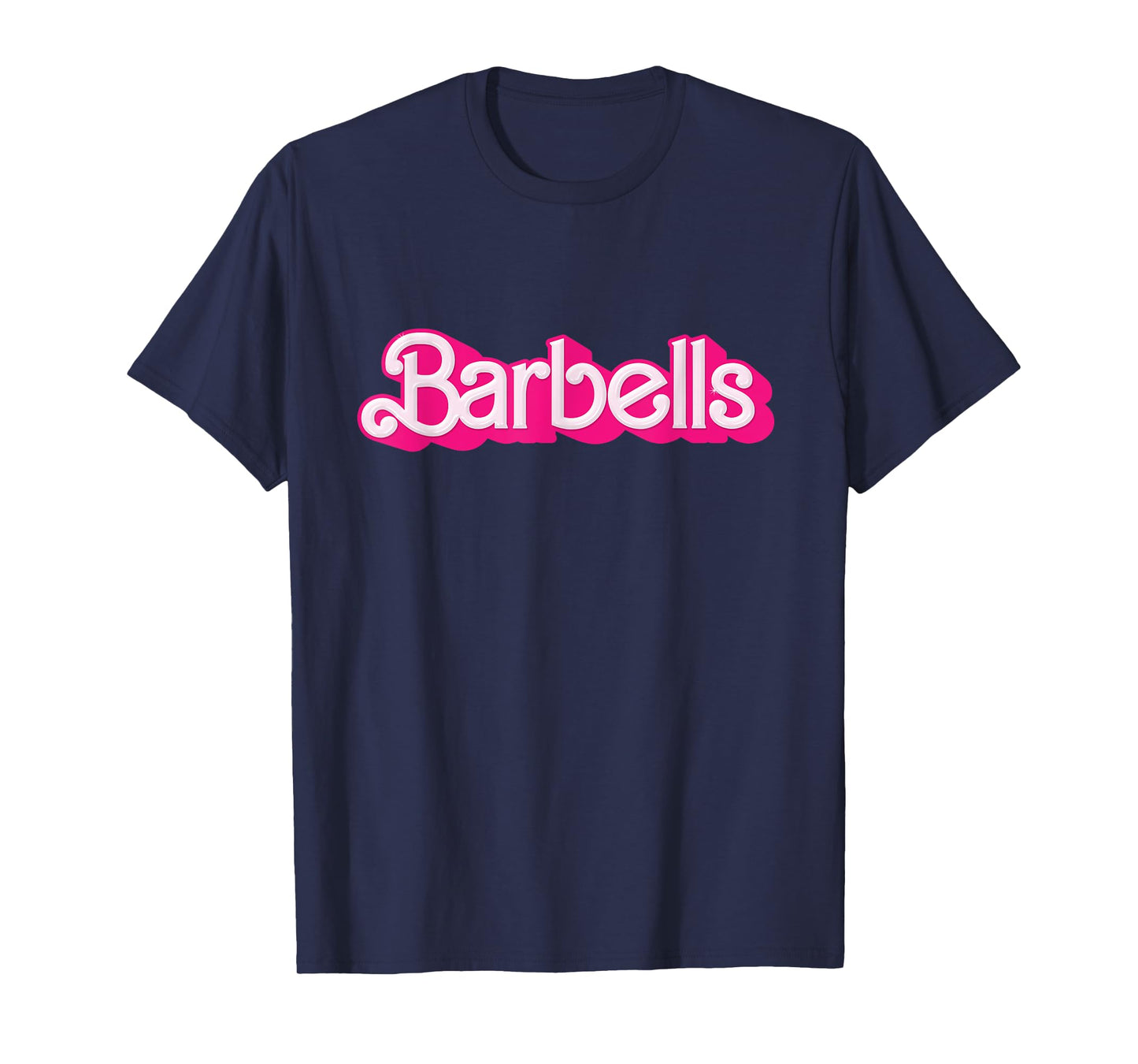 Barbells Pink Retro Gym Workout Classic Girl Gear T-Shirt