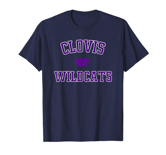 Clovis Wildcats Logo Varsity HS T-Shirt