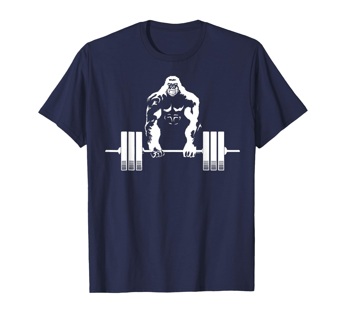 Weightlifting Gorilla Gym - Fitness Gorilla Lifting T-Shirt - Black, Unisex, Small, Short Sleeve, Classic Fit, Cotton, Polyester Blend