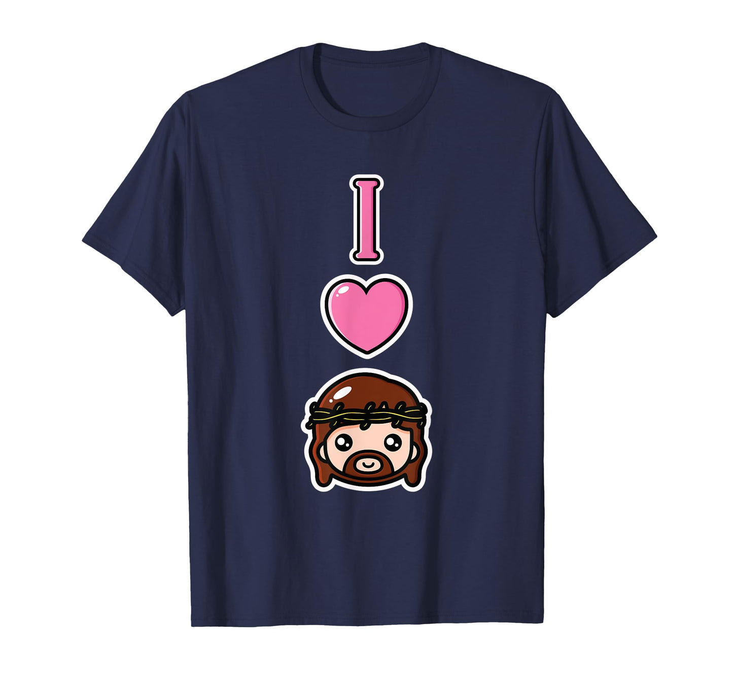 I Love Jesus Anime Style Pro Christian Religious Kids Girls T-Shirt