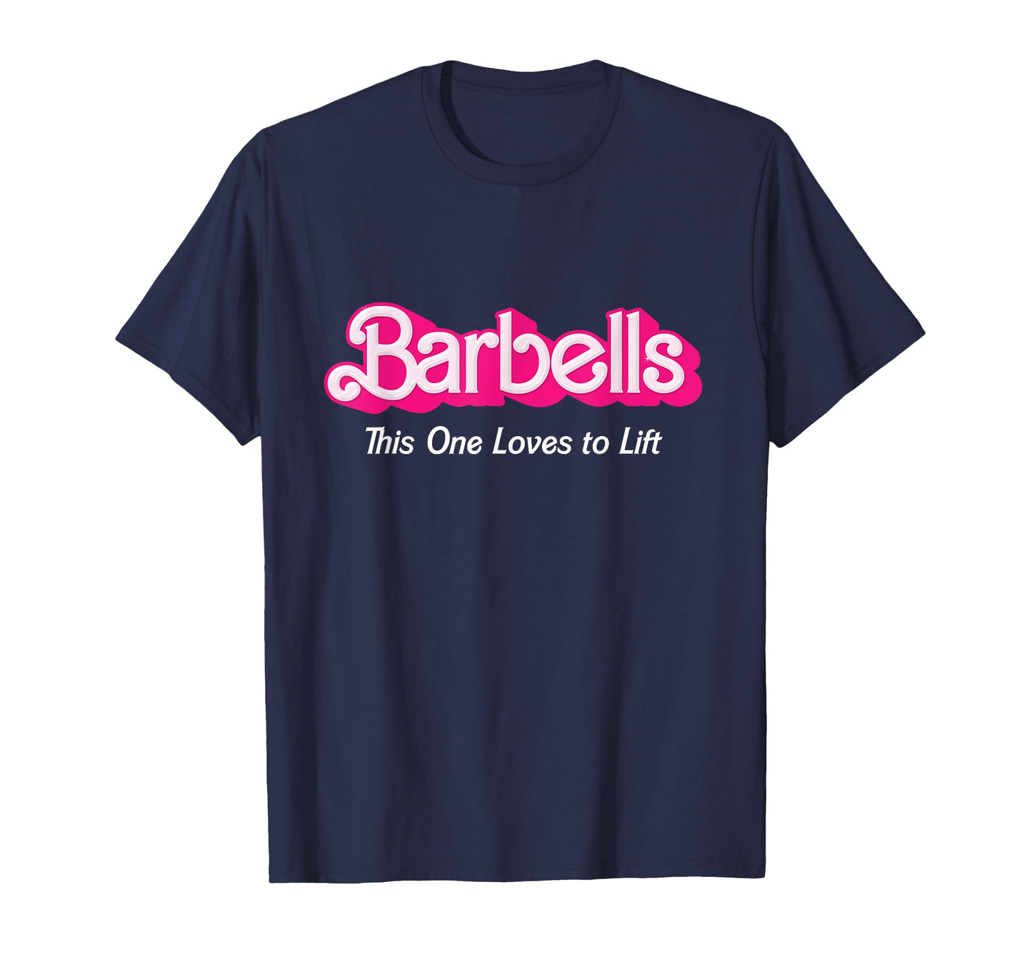 Barbells Pink Retro Workout Classic Girl Loves to Lift Gear T-Shirt