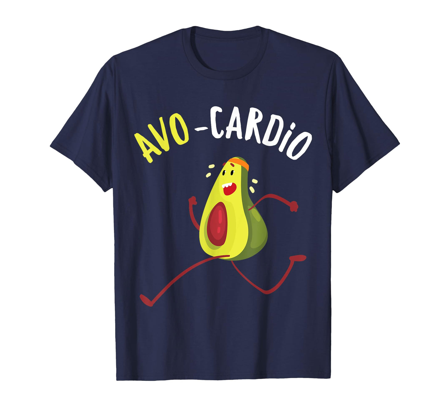 Funny Avo-Cardio Pun Workout Running Avocado T-Shirt