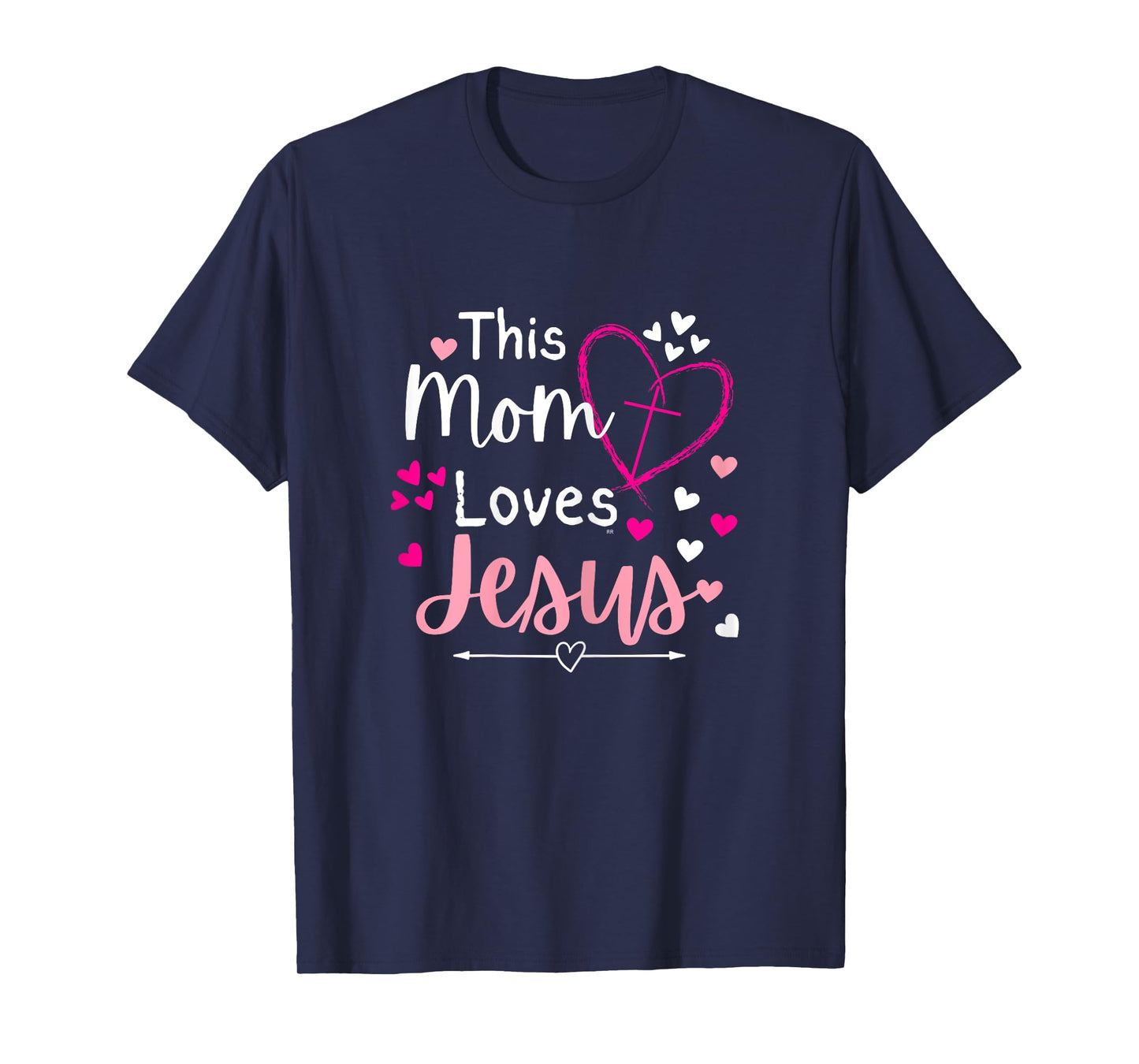 THIS MOM LOVES JESUS/ Mother's Day Christian Gift T-Shirt