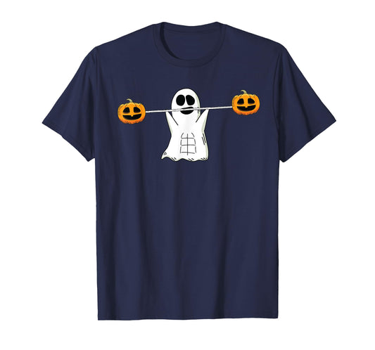 Ghost Lifting Halloween Funny Work-out Gym Fitness T-Shirt