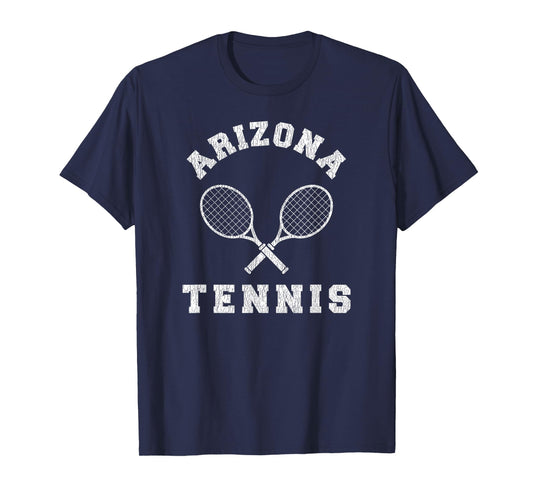 Arizona Vintage Tennis Team Distressed Retro 90s Vibe Racket T-Shirt