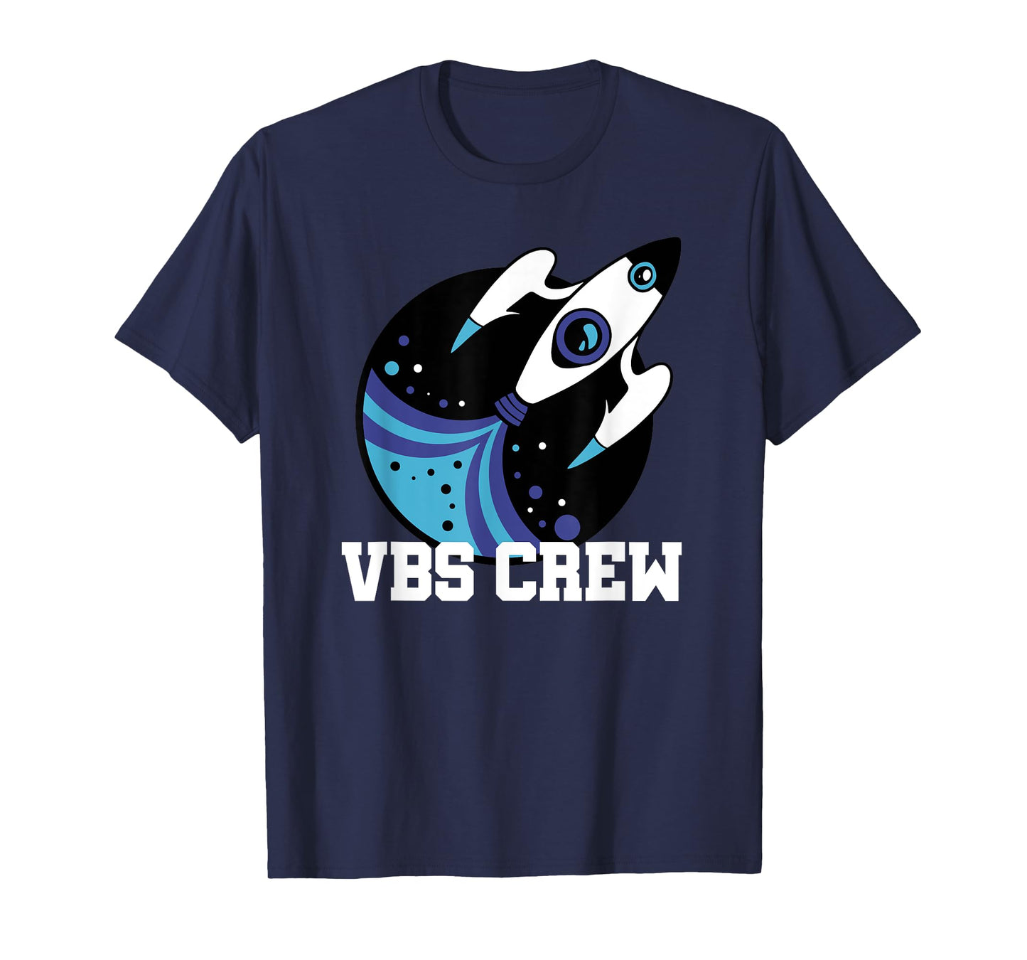 I Love VBS 2025 Space Crew Vacation Bible School Rocket T-Shirt