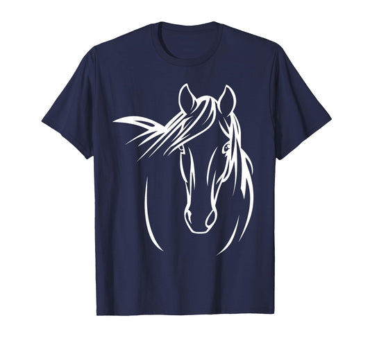 Elegant Horse Silhouette Graphic Art Design for Horse Lovers T-Shirt