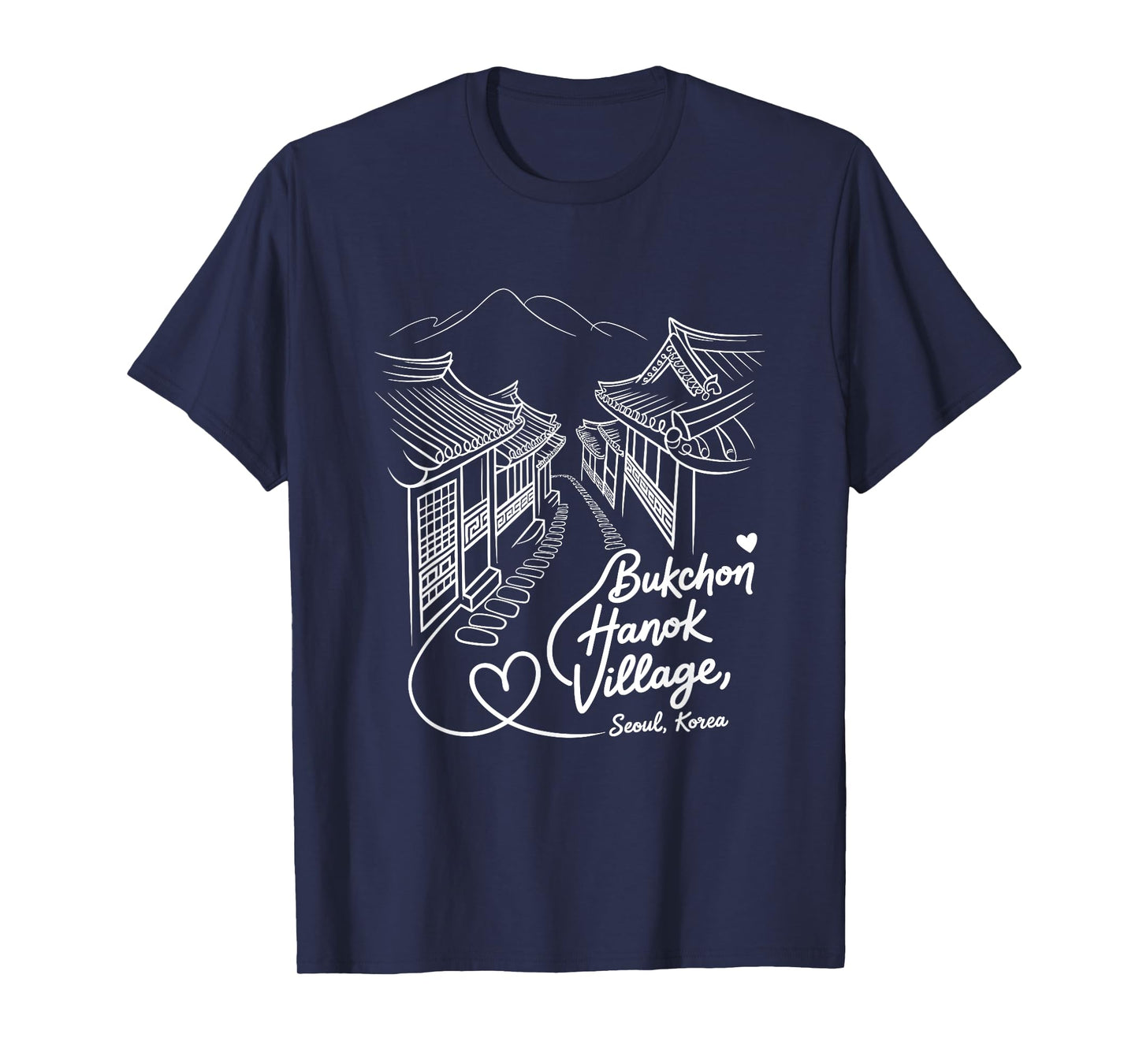 Bukchon Hanok Village, Seoul, Korea Signature Heart Art T-Shirt