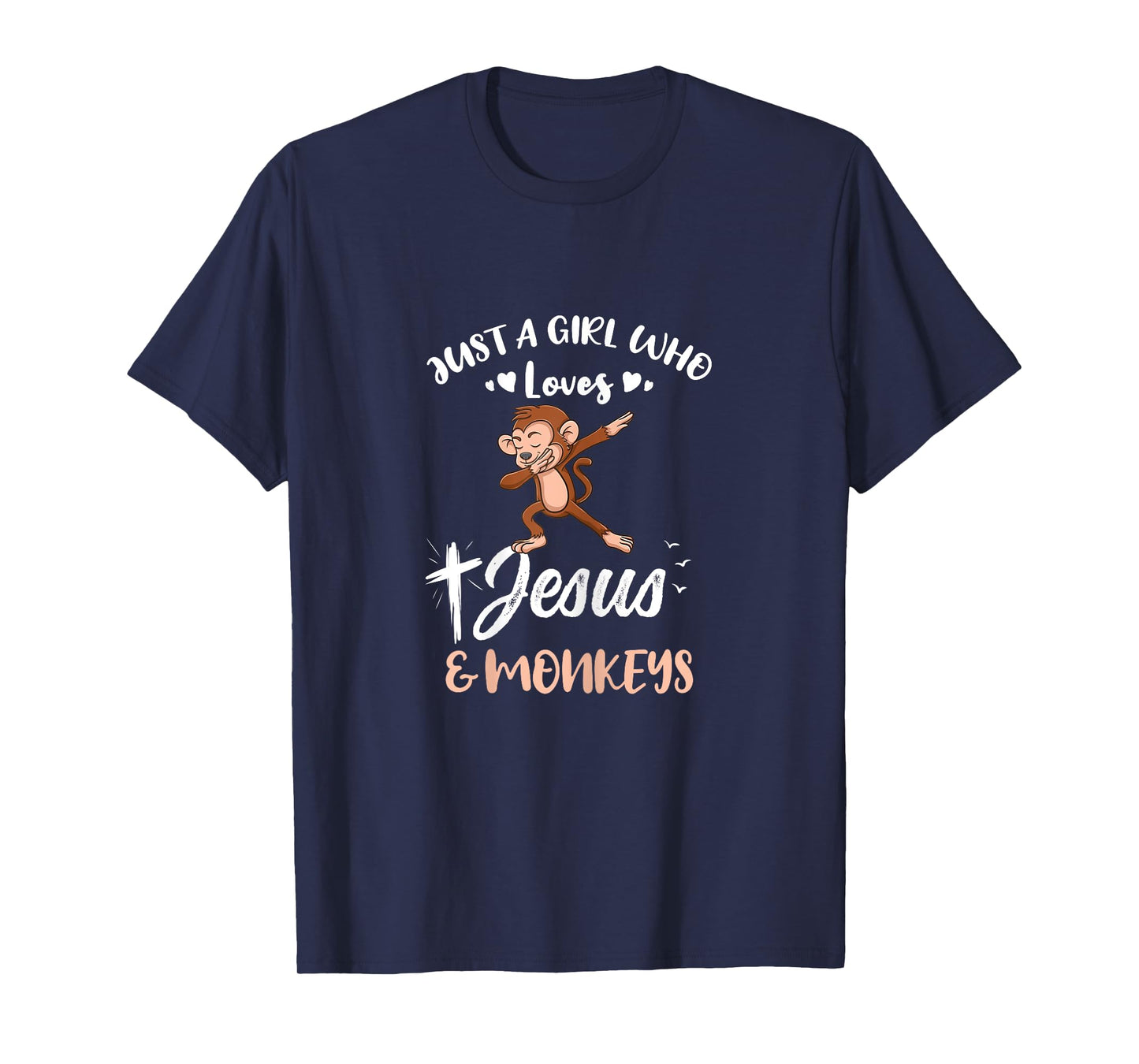 Just A Girl Who Loves Jesus And Monkeys T-Shirt