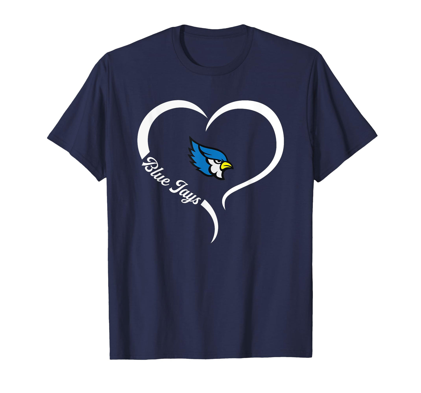 Liberty Blue Jays Logo Half Heart Slogan HS T-Shirt