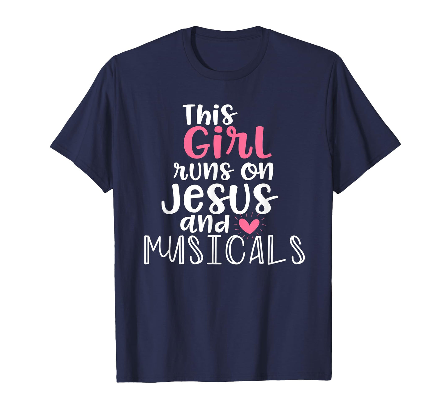 Musical Theater Gifts Teen Girl runs on Jesus Musicals Shirt T-Shirt