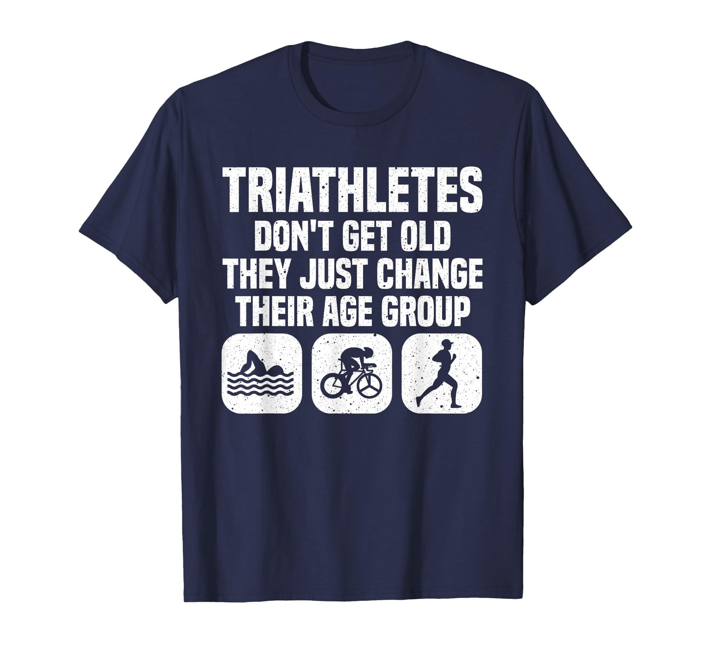 Funny Triathlon Design Men Women Triathletes Swim Bike Run T-Shirt